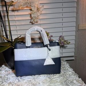 Michael Kors Navy Satchel